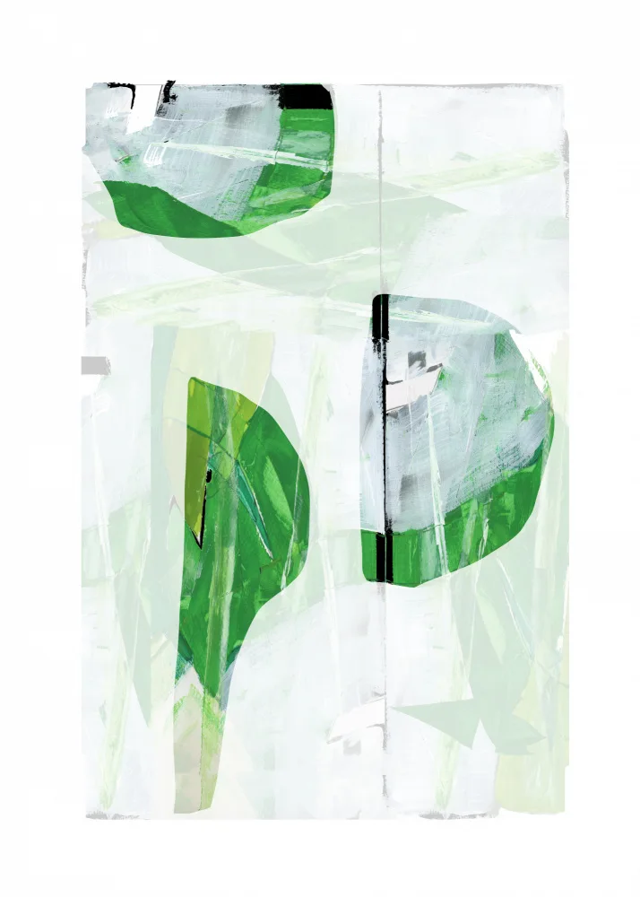 cartissi: Verde Lima Negro Abstracto No2