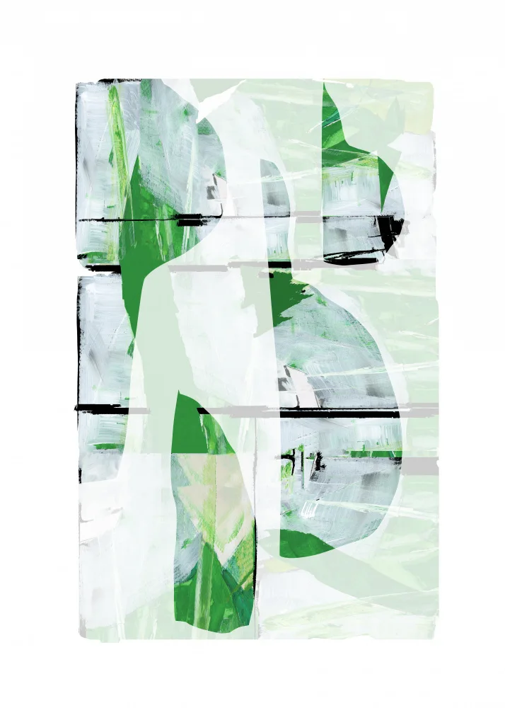 cartissi: Verde Lima Negro Abstracto No3