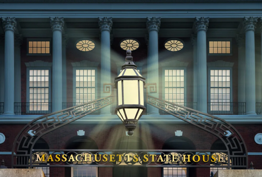 Vecchione, Dominic: Historic Massachusetts State House at Dusk