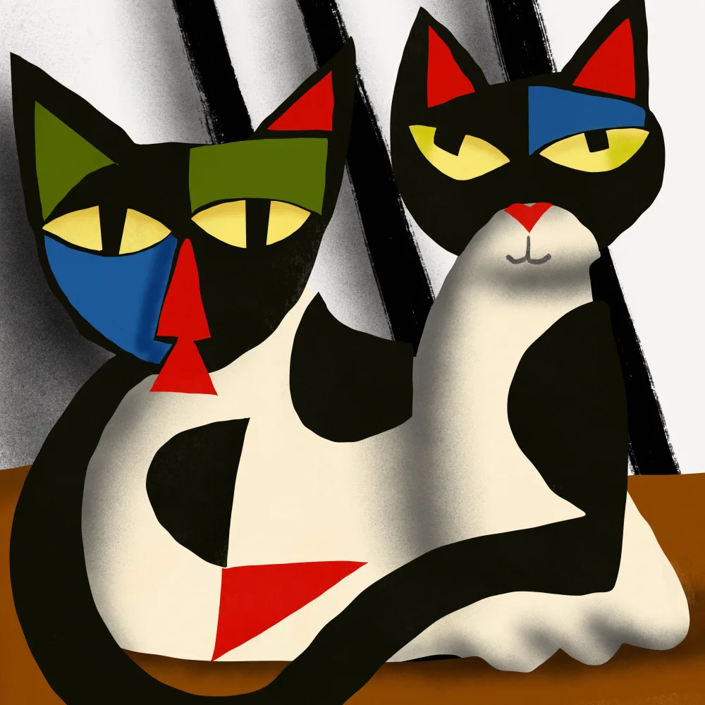 Dean, Little: Two cats portrait