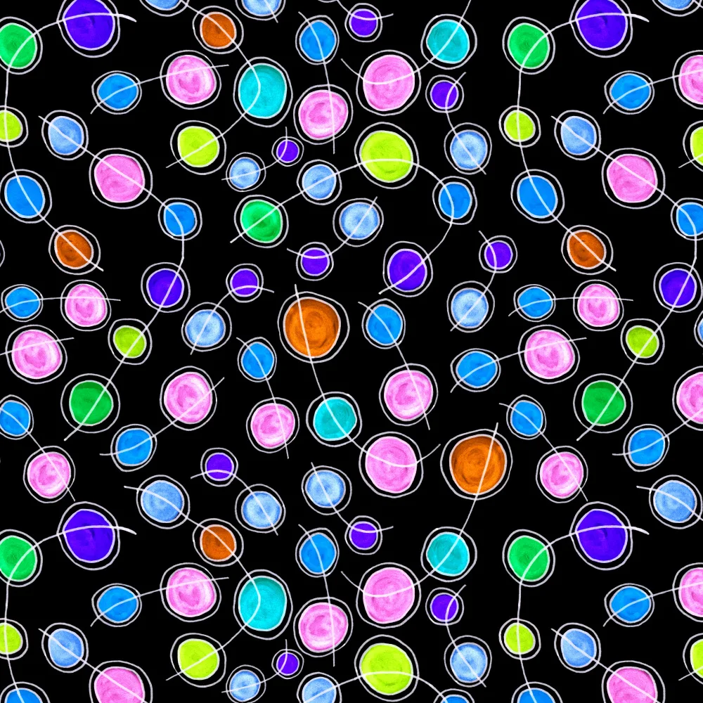 Channell, Michele: Circle Connection 2 Pastel sur noir