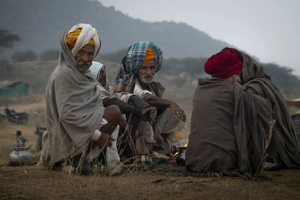 Molina, Elena: Sunrise at Pushkar camel camp