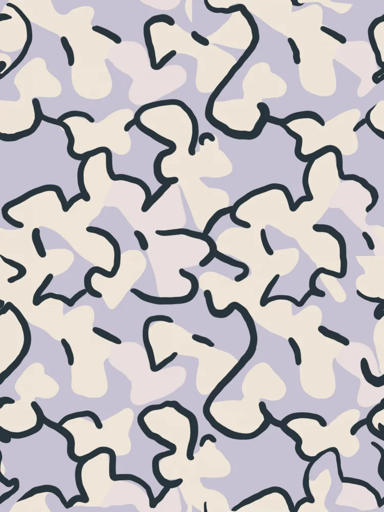 Dean, Little: Pastel purple flower pattern