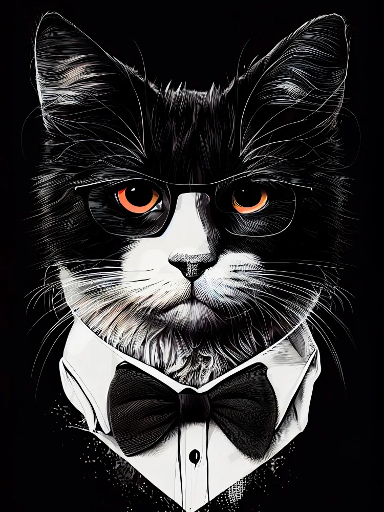 Jaszke, Justyna: Hipster cat animal art