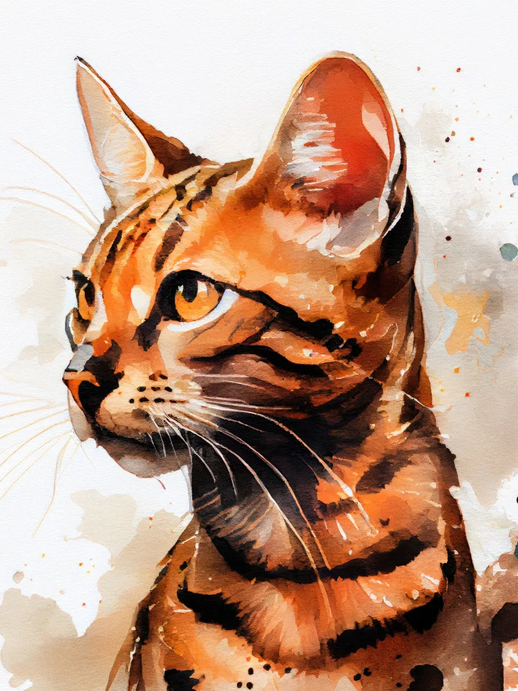 Jaszke, Justyna: Gato acuarela pintura animal