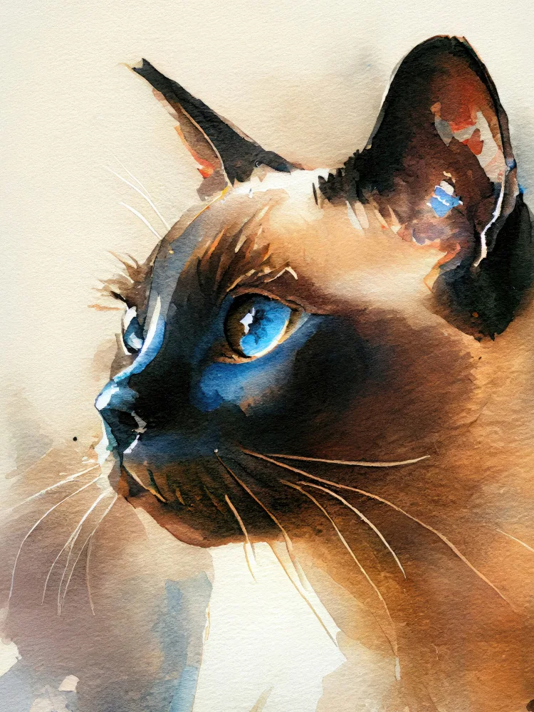 Jaszke, Justyna: Gato acuarela pintura animal