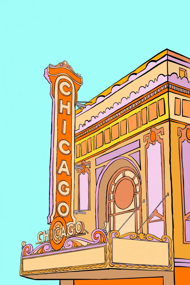(Audra), Vacationer Vibrant: Chicago Building (Pastel)
