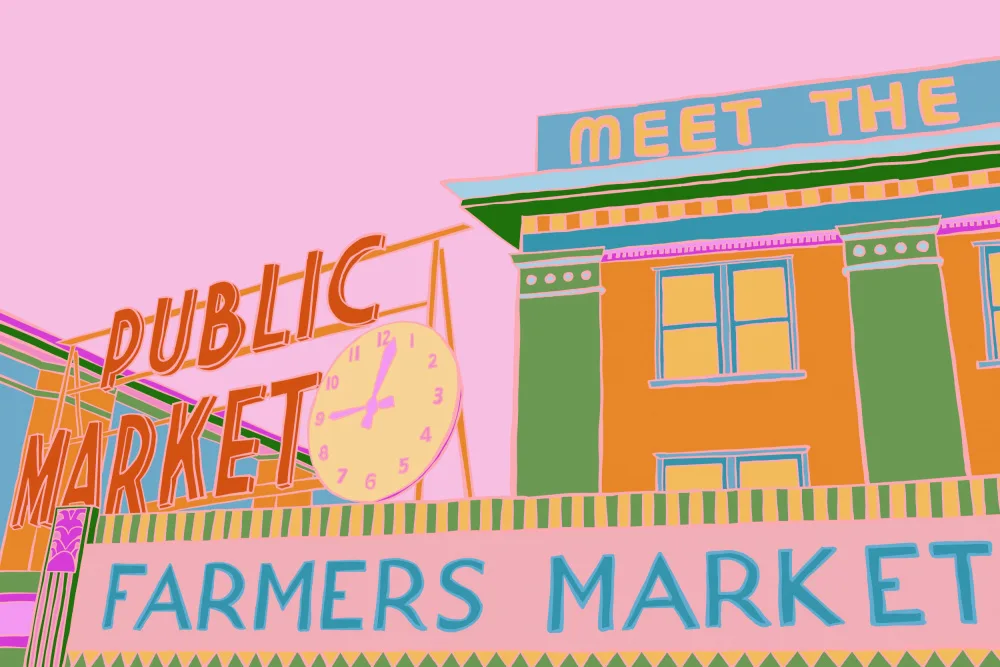 (Audra), Vacationer Vibrant: Marché de Pike Place (punch aux fruits)