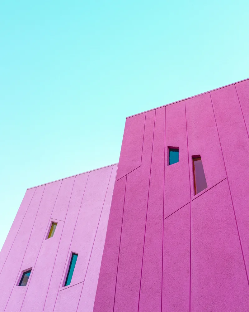 Windeknecht, Tom: Murs du bâtiment rose de l'hôtel Saguaro