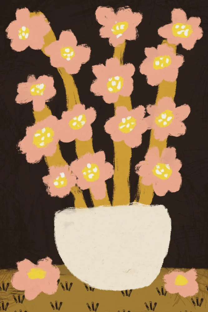 Treechild: Impresión de flores en colores pastel nº 8