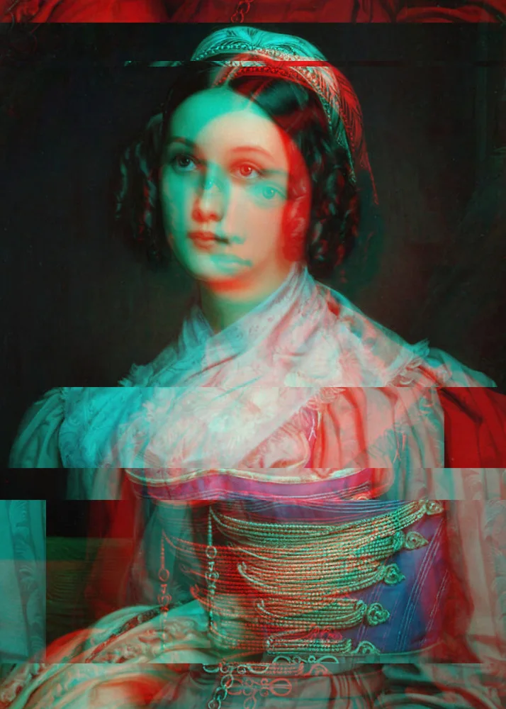 Concept, Art The: Glitched portrét ženy