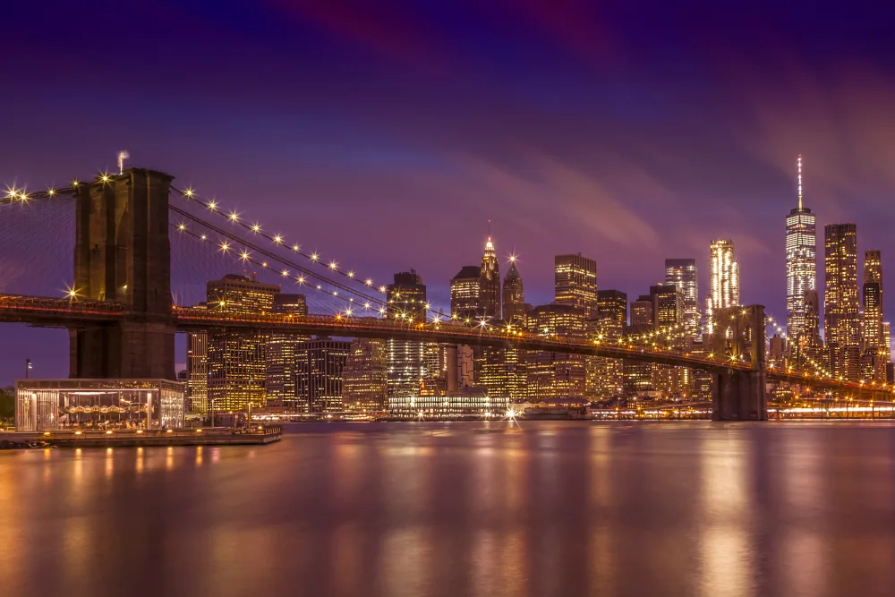 Viola, Melanie: BROOKLYN BRIDGE New York City Sunset