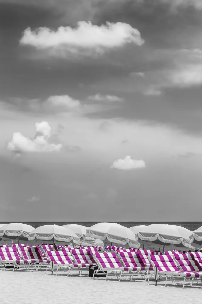 Viola, Melanie: Idyllic beach scene | pink color pop