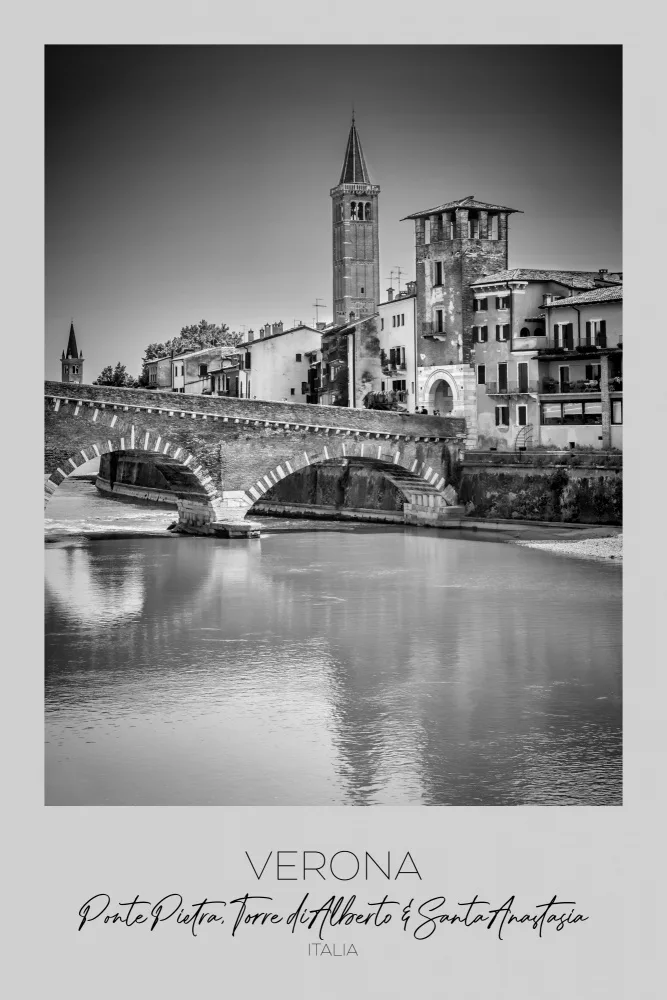 Viola, Melanie: In focus: VERONA Ponte Pietra, Torre di Alberto & Santa Anastasia