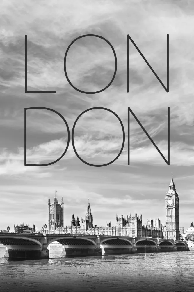 Viola, Melanie: LONDON Westminster Bridge | Text & Skyline