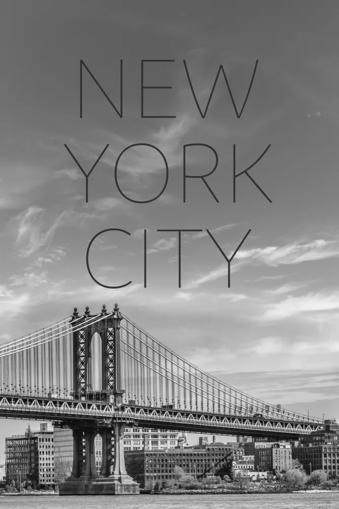 Viola, Melanie: NYC Manhattan Bridge | Text & Skyline