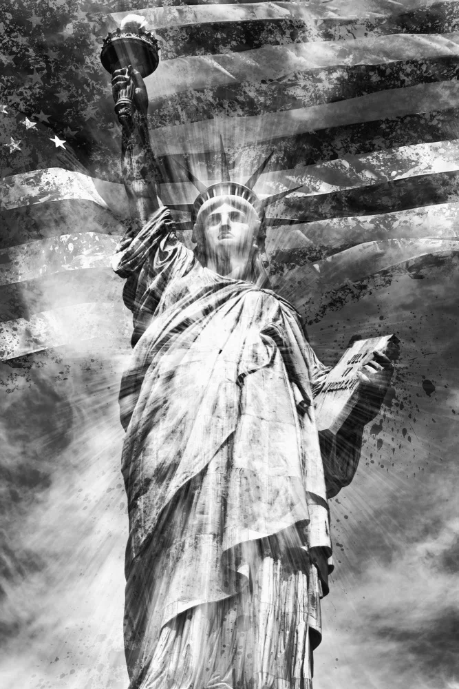 Viola, Melanie: Arte Moderno ESTATUA DE LA LIBERTAD | monocromo