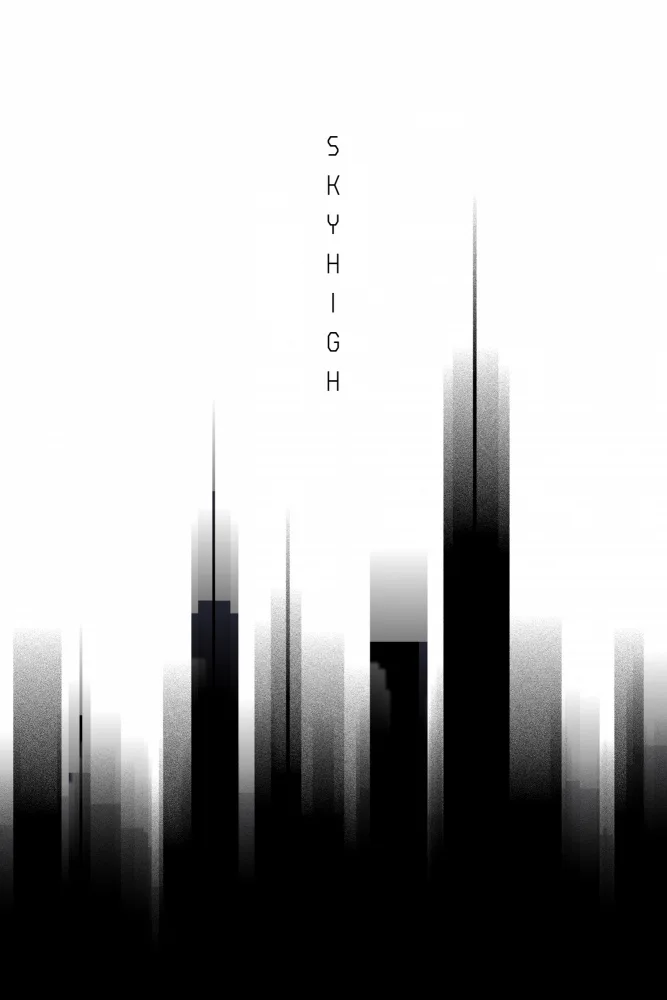 Viola, Melanie: Arte Gráfico SKYHIGH | blanco
