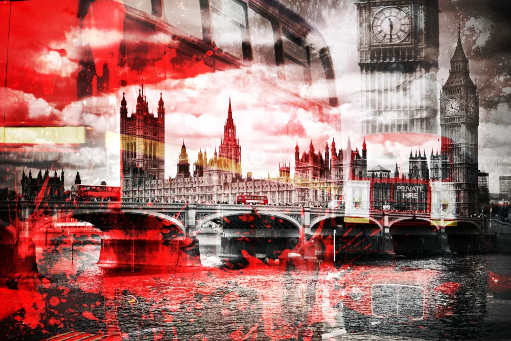 Viola, Melanie: Arte de la ciudad de Londres Red Bus Componer