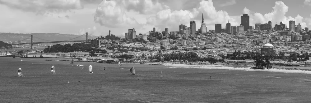 Viola, Melanie: Panorama San Francisca | Černobílý