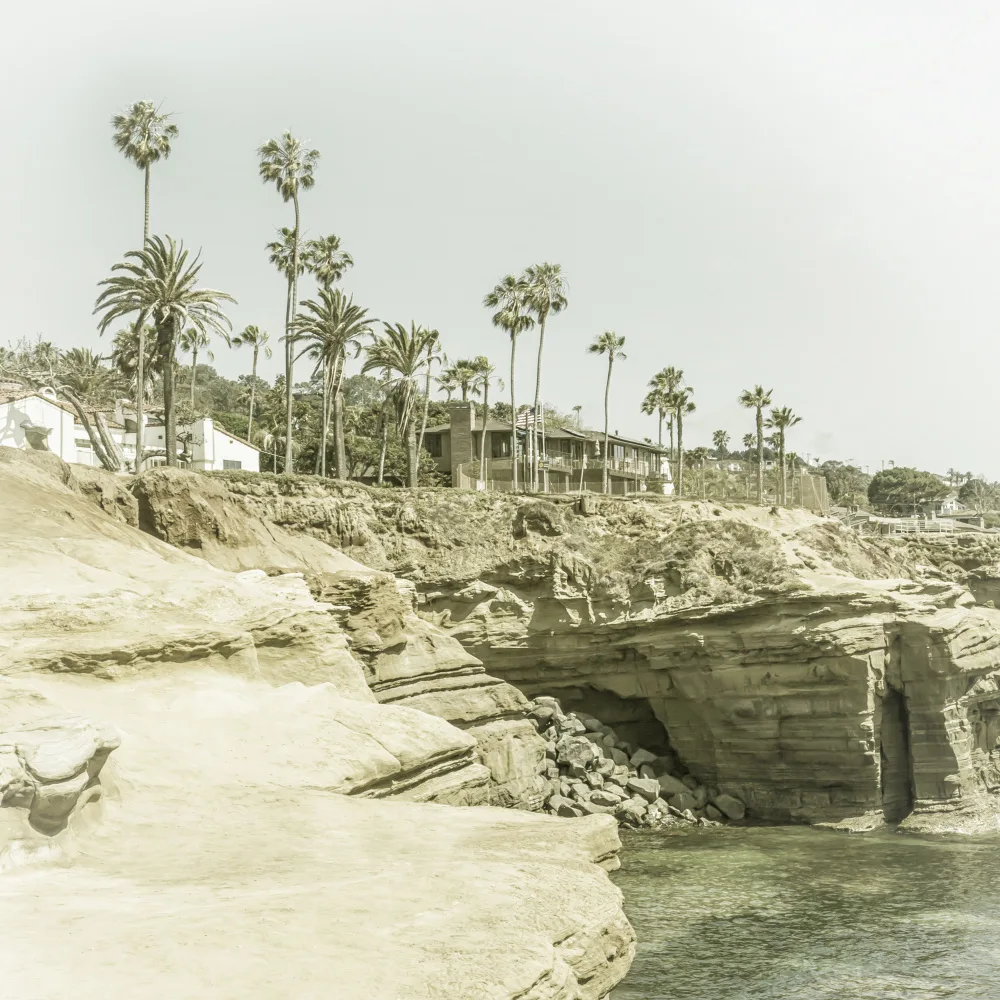 Viola, Melanie: Falaises du coucher du soleil vintage de SAN DIEGO