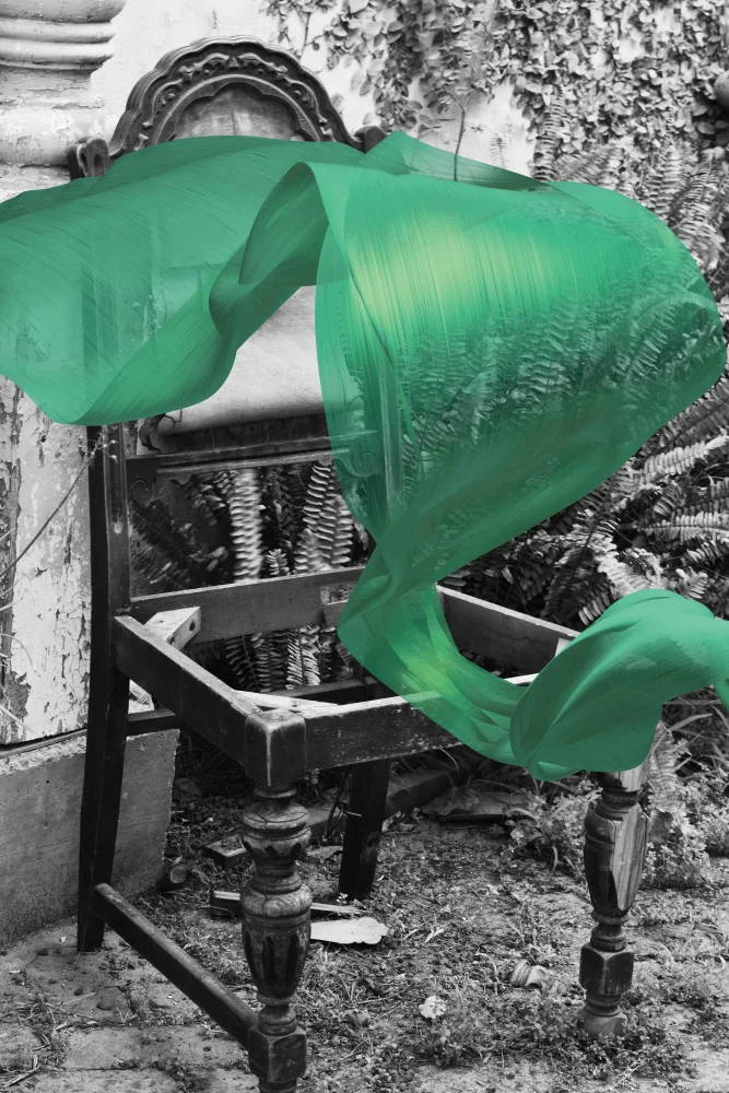 Skellern, Sue: Green Ribbon & Chair