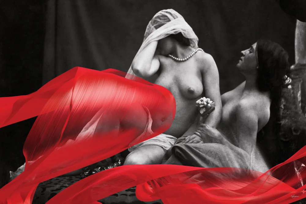 Skellern, Sue: Lady with Red Ribbon No.3