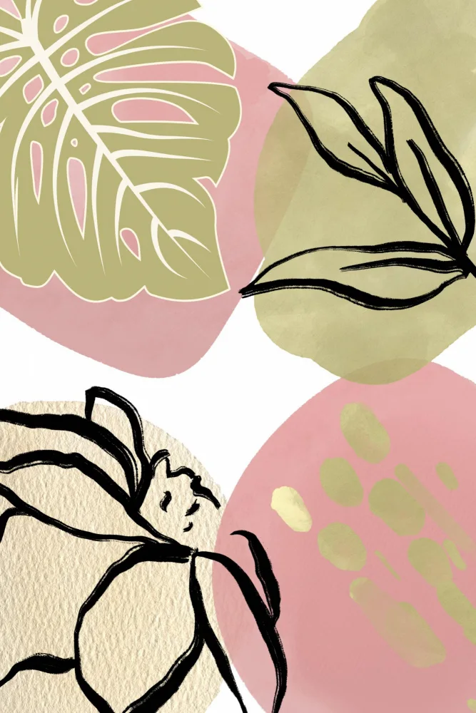 Moss, Ann Sally: Botanisches Grün N Pink 1