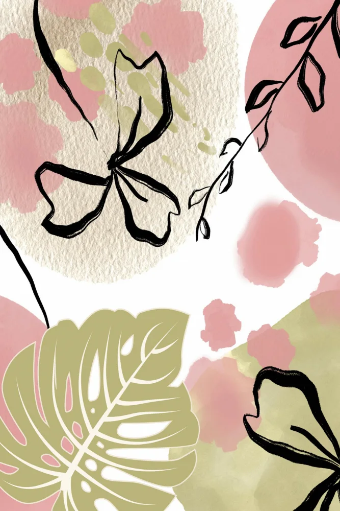 Moss, Ann Sally: Botanisches Grün N Pink 2