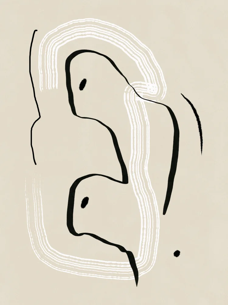 Dean, Little: Reclining nude line art
