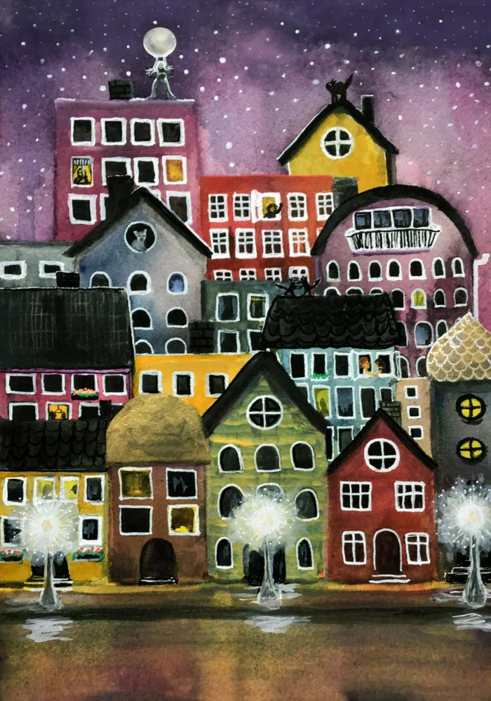 Lindblom, Monica: Petite ville le soir