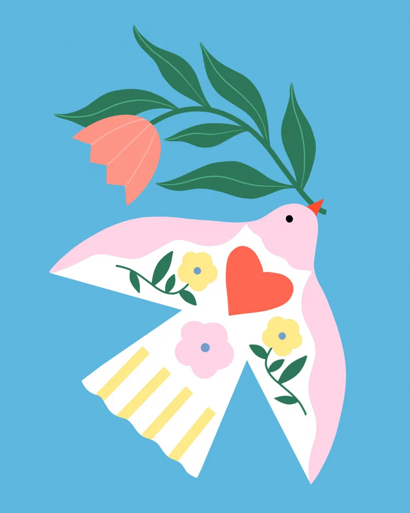 Donne, Melissa: pájaro floral