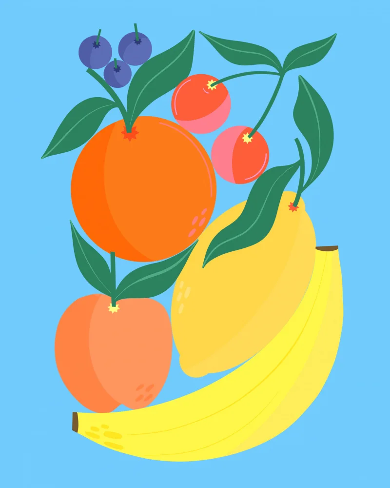 Donne, Melissa: Frutas apiladas