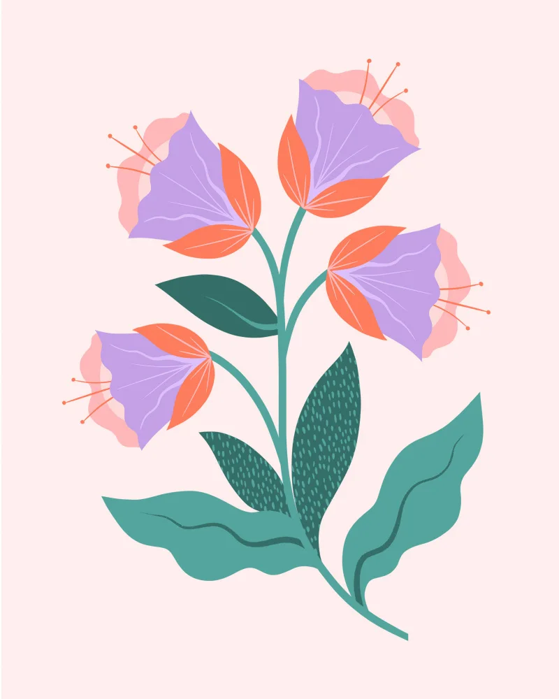 Donne, Melissa: Flores moradas