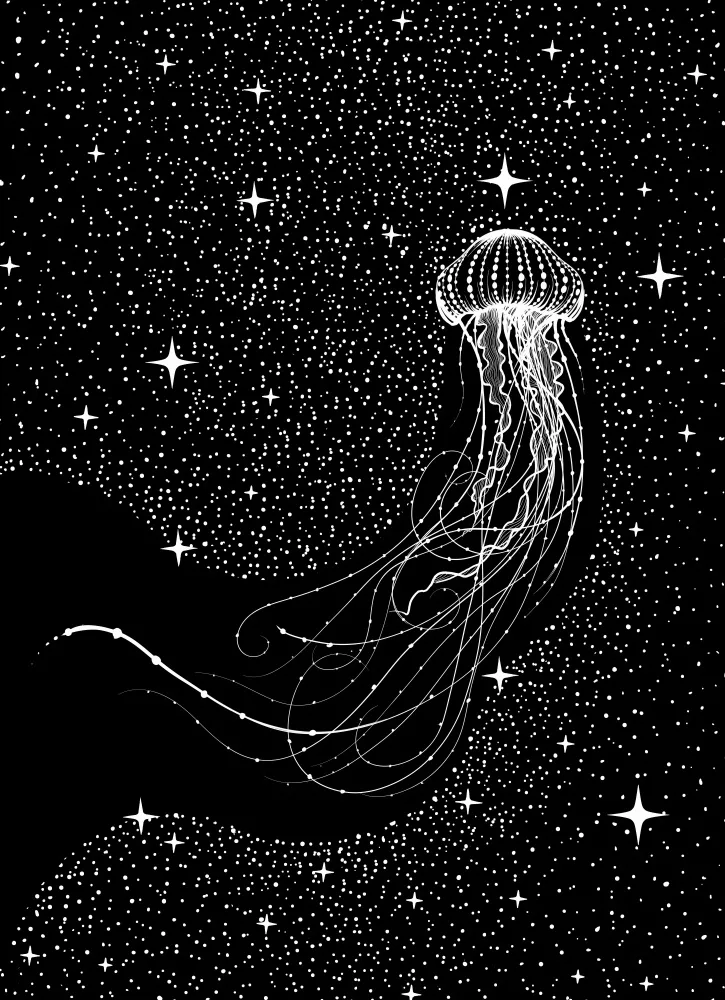 ÇAKIR, Alirıza: starry jellyfish (Black Version)