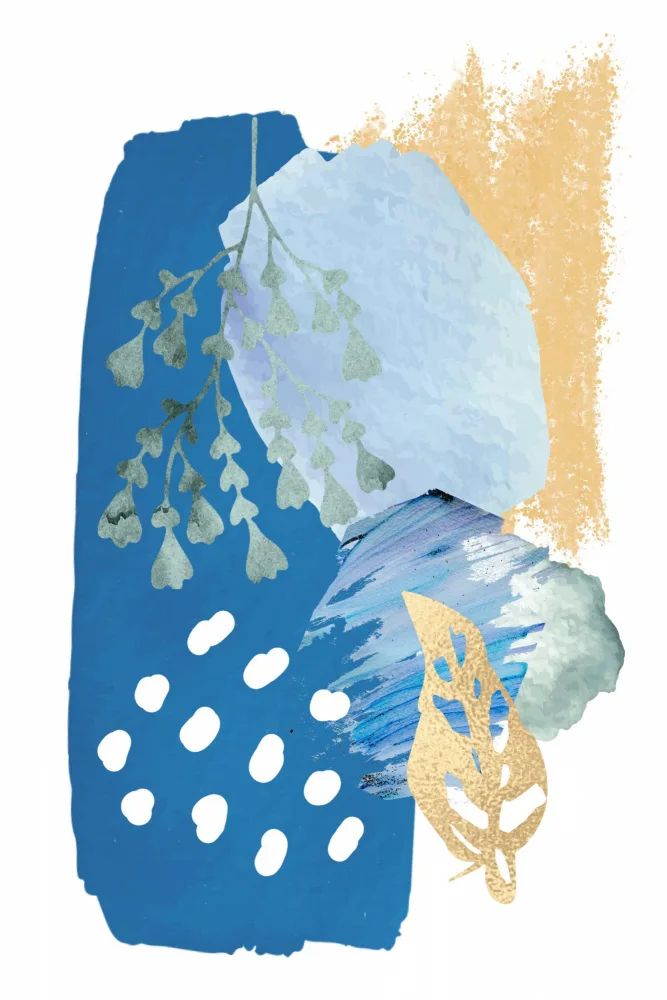 Moss, Ann Sally: Blau und Gold 2