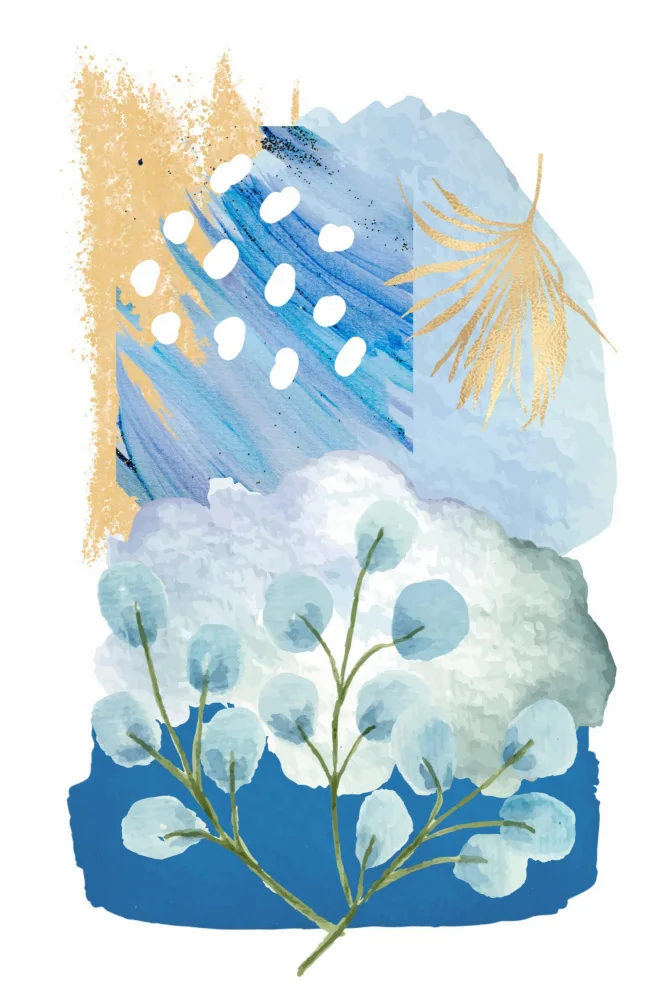 Moss, Ann Sally: Blau und Gold 3