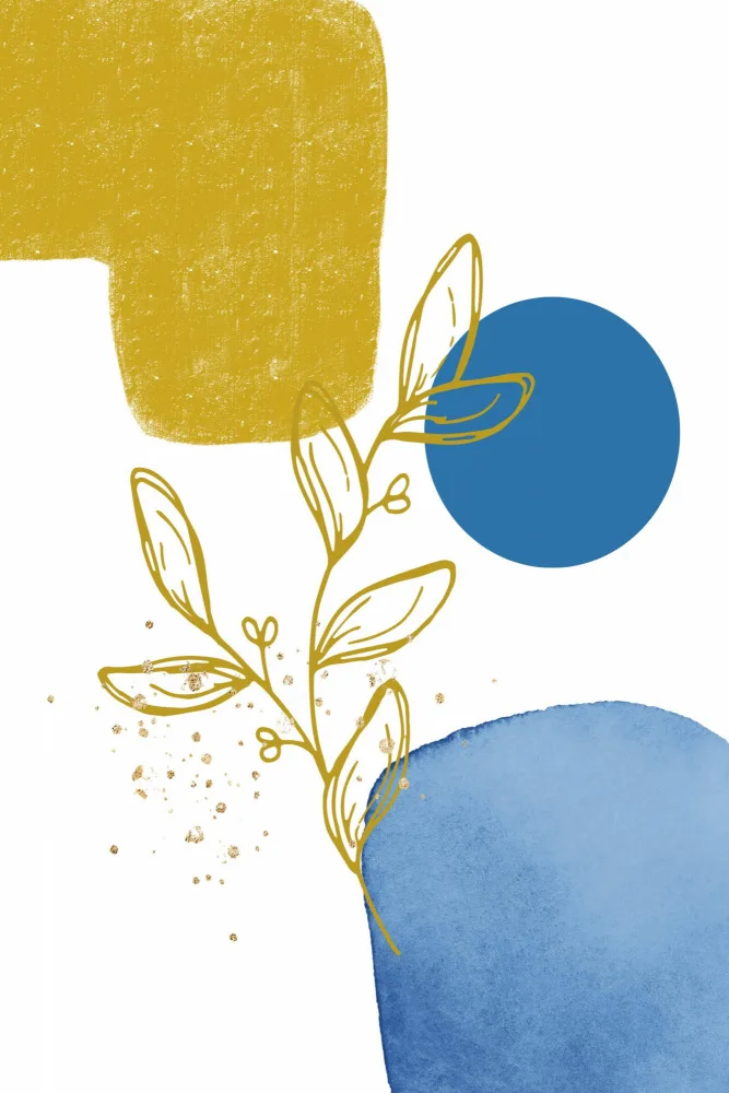 Moss, Ann Sally: Sonnenaufgang Blau Gold 2