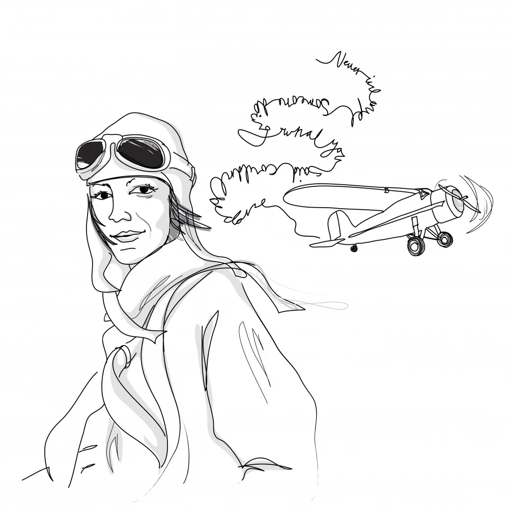 Heitmann, Christina: Amelia Earhart noir et blanc