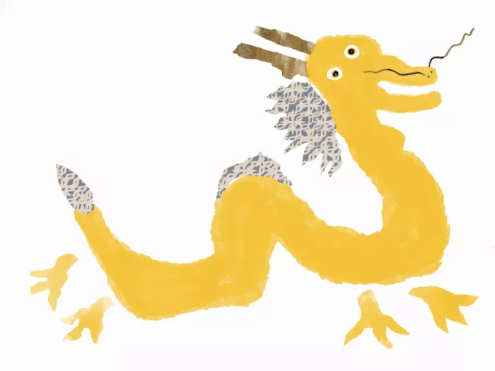 Dean, Little: Yellow Dragon with Patterned Accents