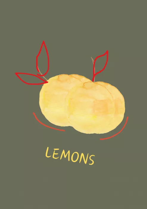 living, of ART: Citrony v zelené