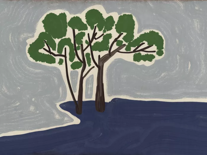 Dean, Little: Stylized Trees With Green Foliage