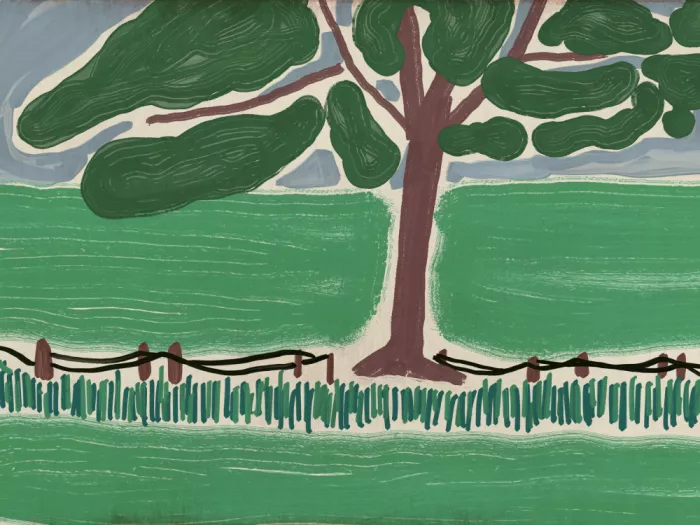 Dean, Little: Stylized Tree Against A Vibrant Landscape