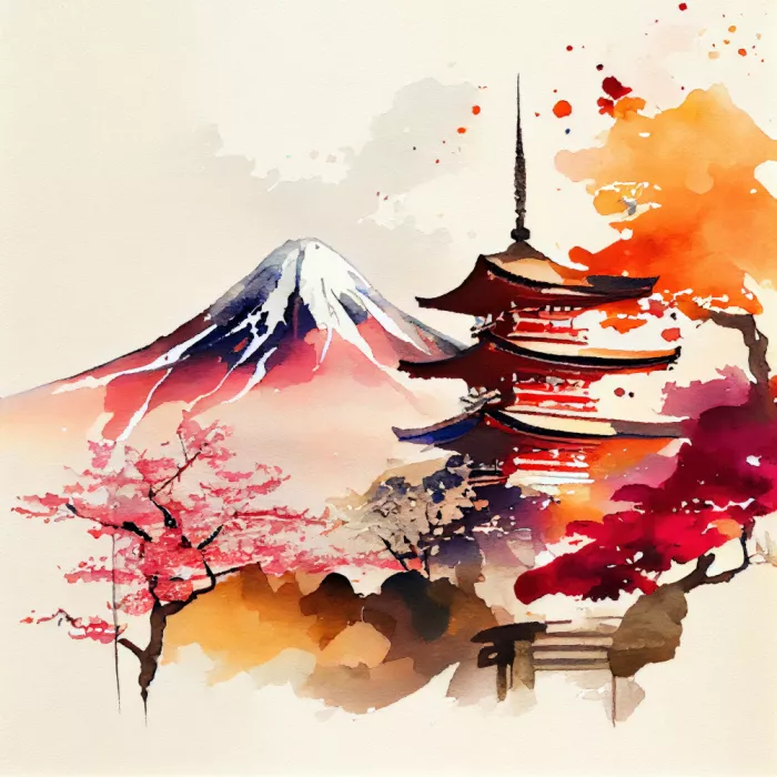 Jaszke, Justyna: Japan World Watercolor Painting (6)