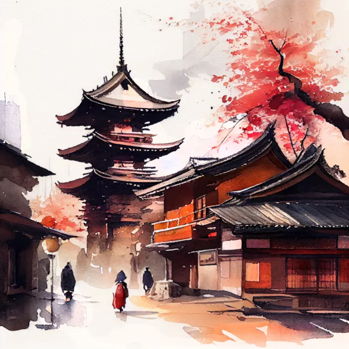 Jaszke, Justyna: Japón Pintura Acuarela Mundial (7)