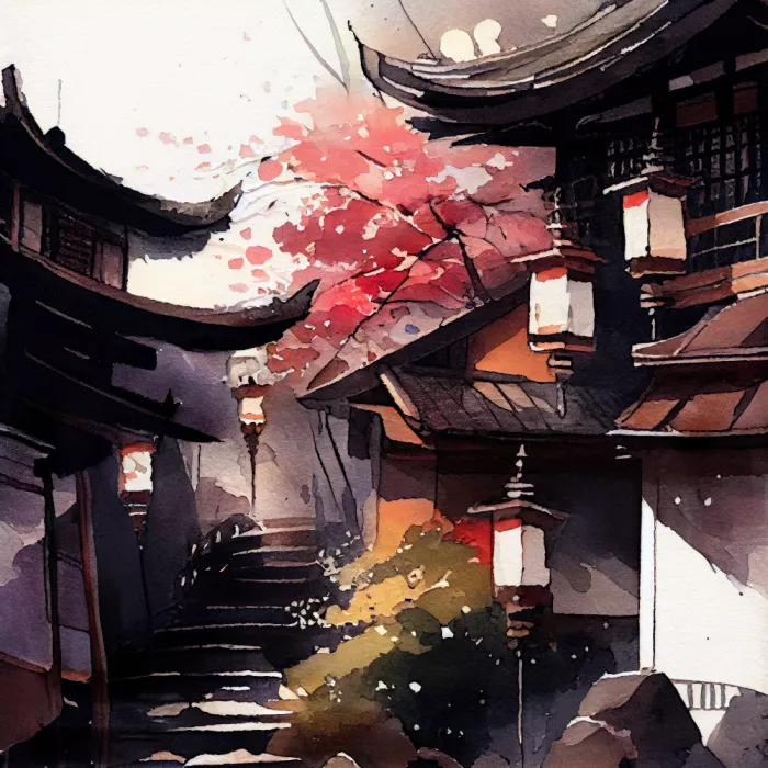 Jaszke, Justyna: Japón Pintura de acuarela mundial (11)