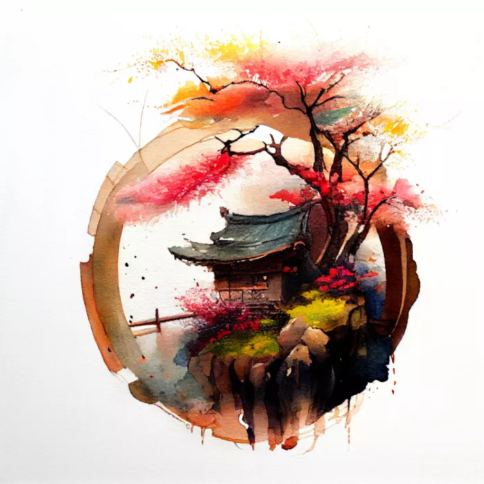 Jaszke, Justyna: Japan World Watercolor Painting (13)