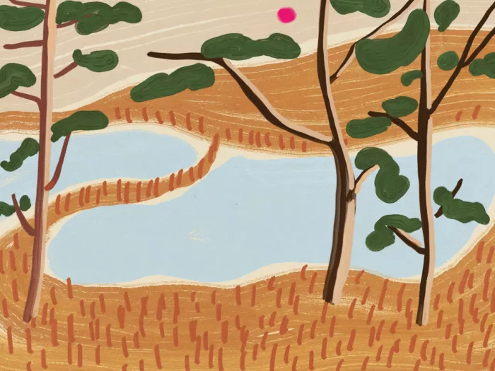 Dean, Little: Landscape painting - Golden field