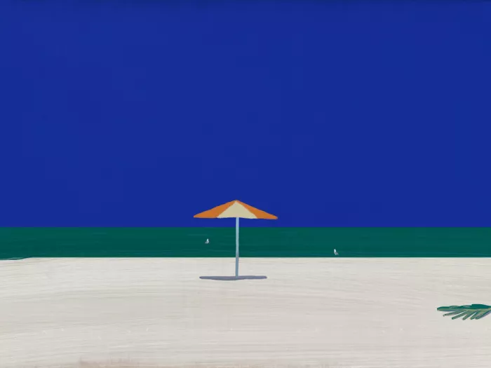 Dean, Little: Seagull and beach umbrella 02