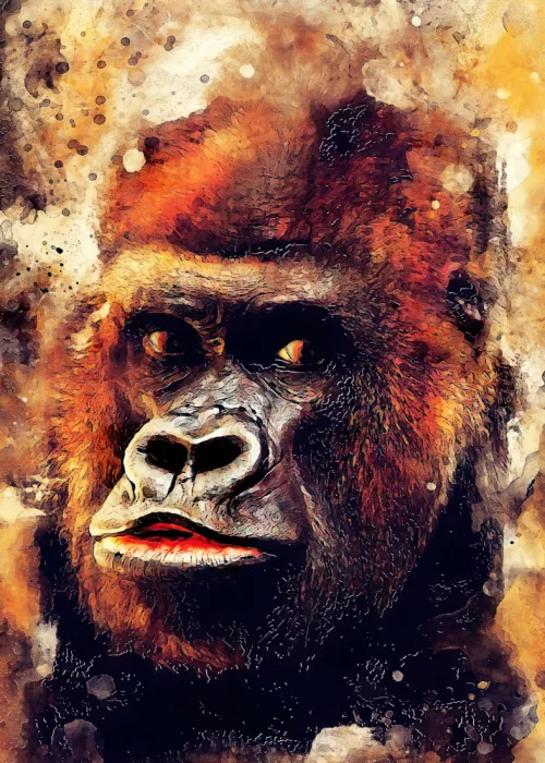 Jaszke, Justyna: Gorilla  animal art